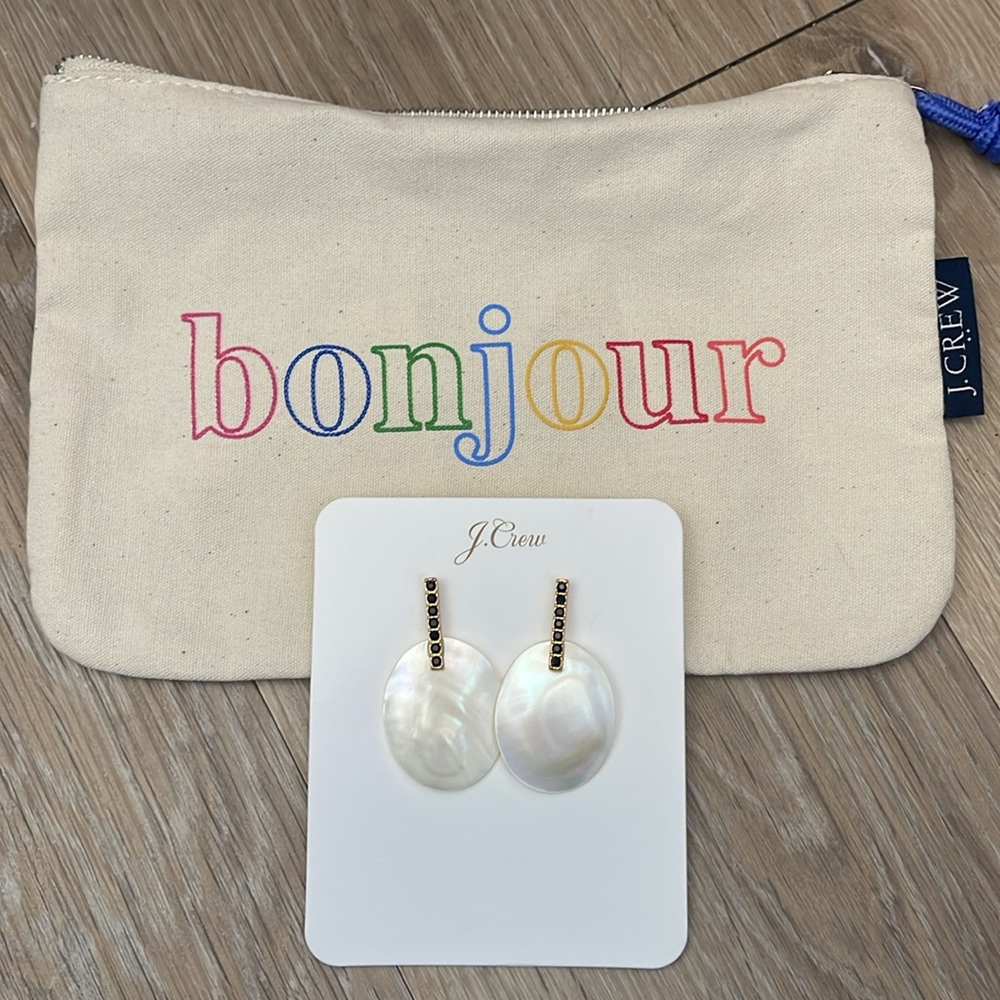 Gift with purchase🤍NWT J. Crew mother of pearl earrings 🤍